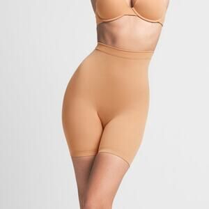 Skims Seamless Sculpt Mid-Thigh Short Sculpting Shapewear Ochre Tan XXS/XS